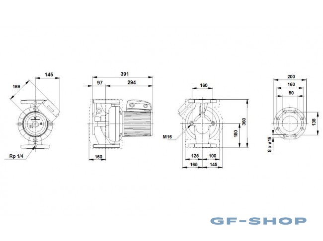 Насос циркуляционный Grundfos UPS 80-120 F B PN 10 96402445 - Насосное ...