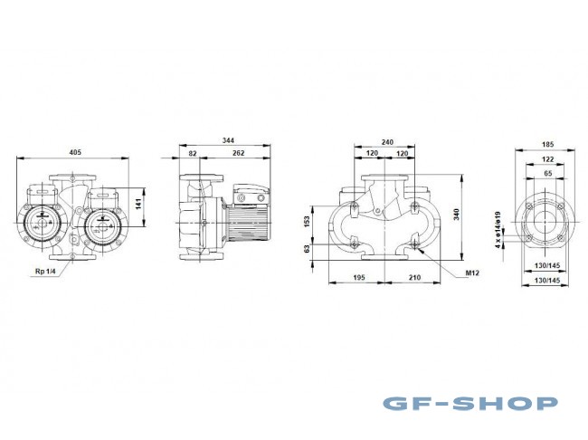 Насос циркуляционный Grundfos UPSD 65-60/2 F 96404981 - UPSD Series 200 ...